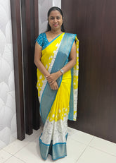 Elegant Dola Silk Saree with Madhubani Print ZF008