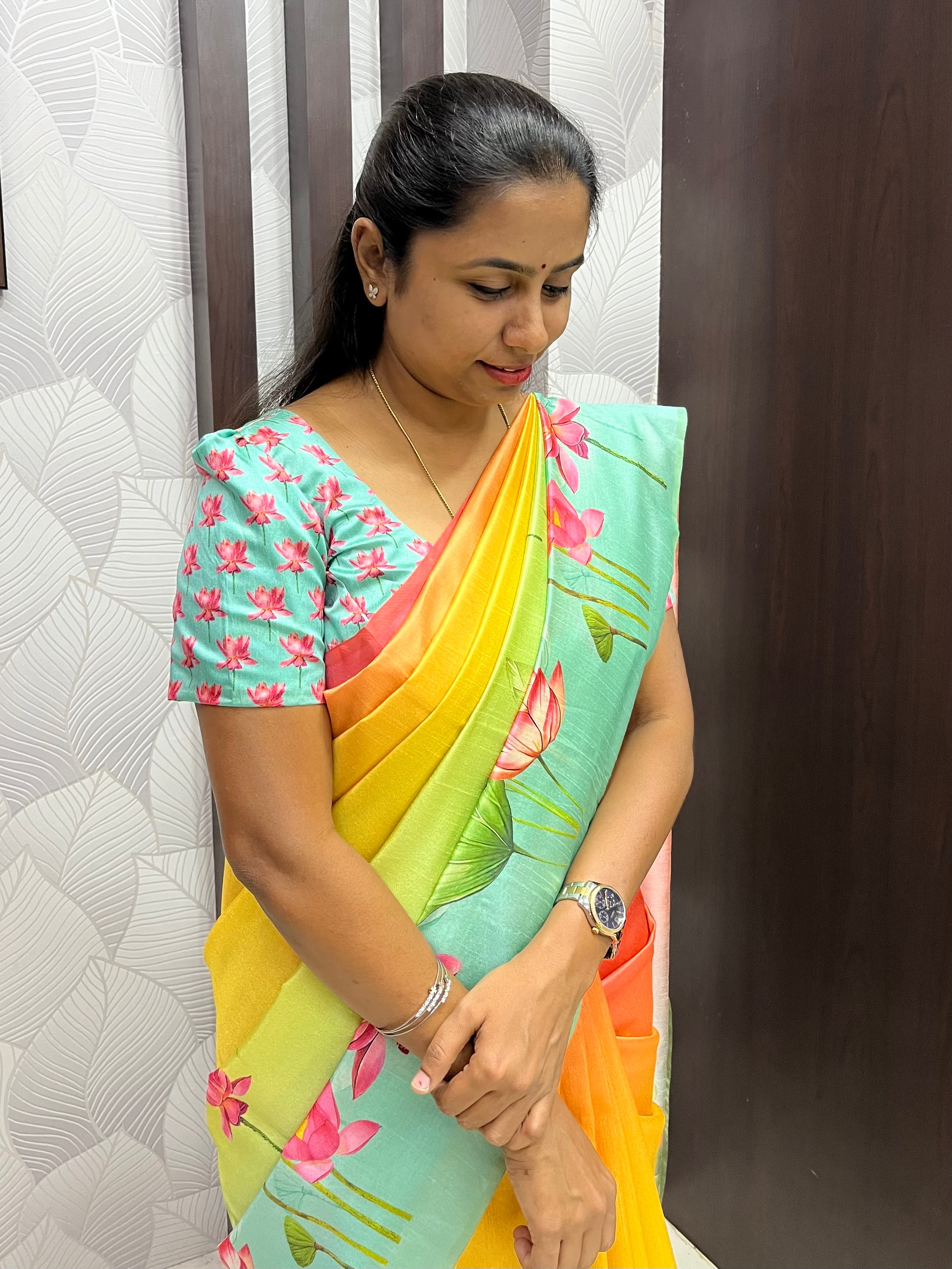 Graceful Tussar Silk Saree with Pichwai Print ZF005
